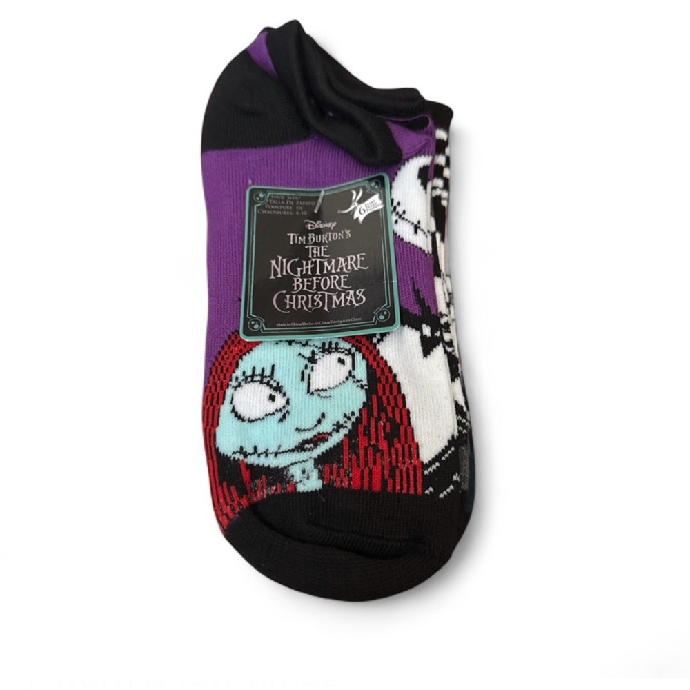 The Nightmare Before Christmas No Show Socks 6-Pair Pack Shoe Size 4-10
